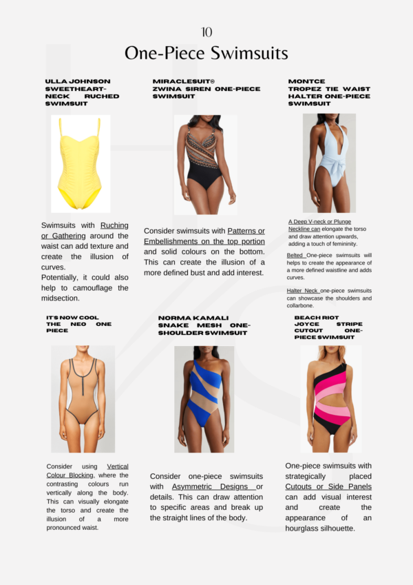 Best Swimwear For 5 Body Shapes e-Book page